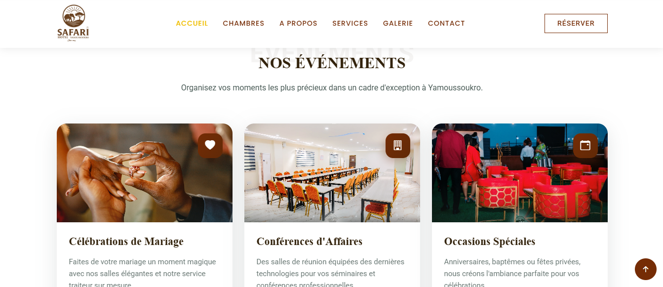 Application Hôtel:site vitrine, administration et réservation en ligne